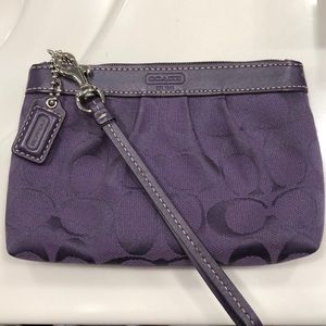 Purple Coach Wristlet